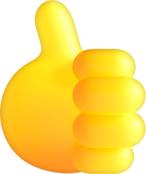 3D Stylized Thumbs Up Emoji
